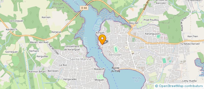 localisation de l'entreprise MONSIEUR JEAN PIERRE TREMEL  BENODET