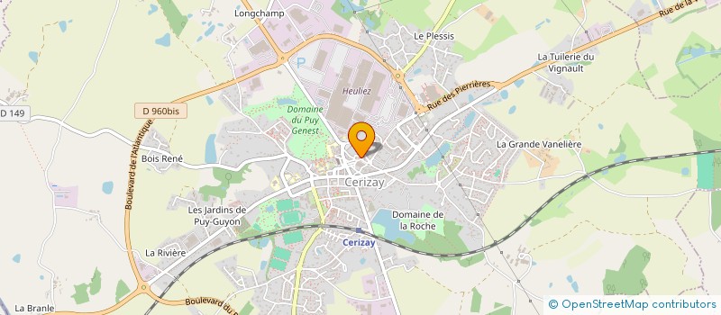 localisation de l'entreprise MONSIEUR JEAN PIERRE VEILLON  CERIZAY