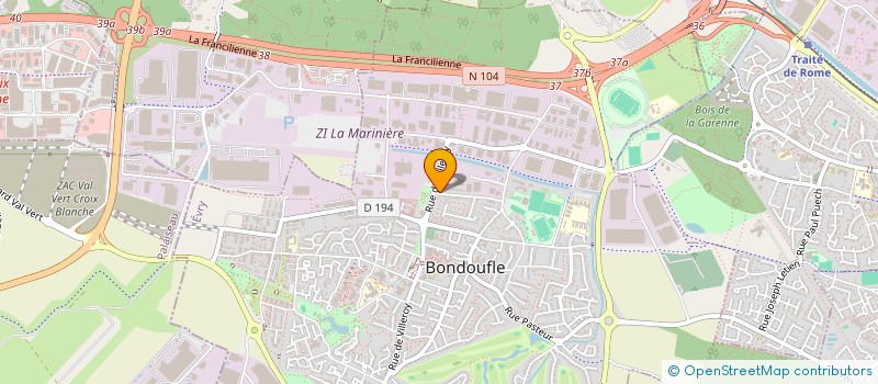 localisation de l'entreprise MONSIEUR JEAN-PIERRE WAGON  BONDOUFLE