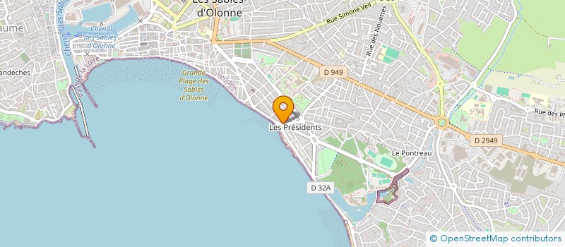 localisation de l'entreprise MONSIEUR JEAN PIFFETEAU à LES SABLES D'OLONNE