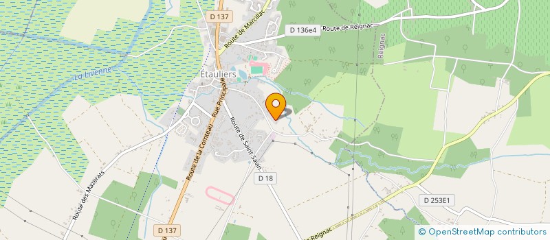 localisation de l'entreprise MONSIEUR JEAN PINAUD  ETAULIERS