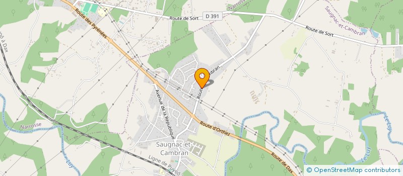 localisation de l'entreprise MONSIEUR JEAN PINSOLLE-DUBOURG  SAUGNAC-ET-CAMBRAN