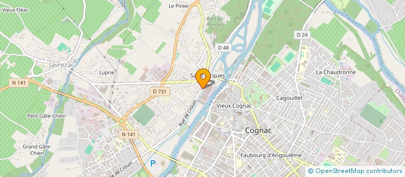 localisation de l'entreprise MONSIEUR JEAN PIQUERES à COGNAC