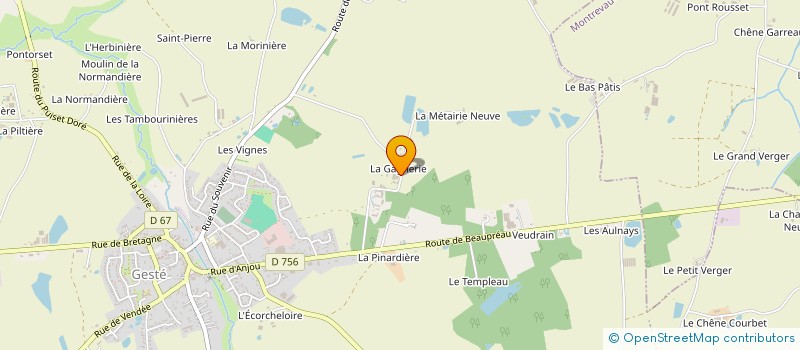 localisation de l'entreprise MONSIEUR JEAN POIRIER à MONTREVAULT-SUR-EVRE