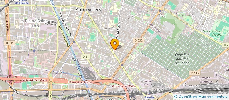 localisation de l'entreprise MONSIEUR JEAN PONLEVE à AUBERVILLIERS