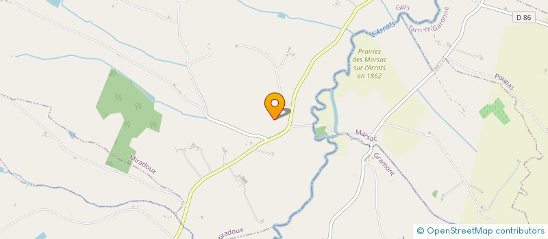 localisation de l'entreprise MONSIEUR JEAN PONS  MIRADOUX