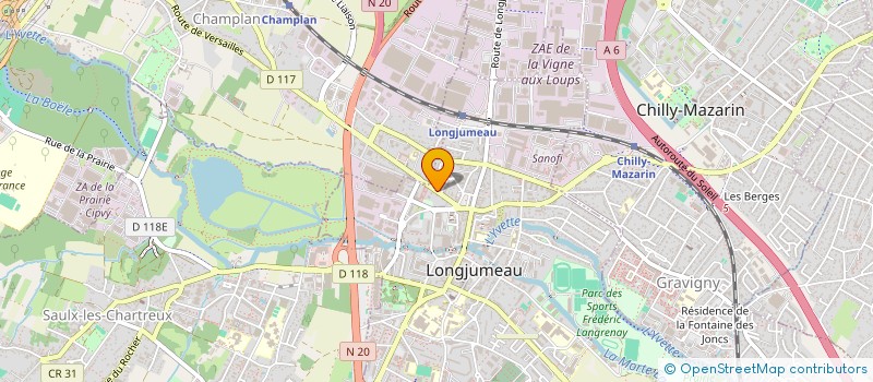 localisation de l'entreprise MONSIEUR JEAN PONZIO à LONGJUMEAU