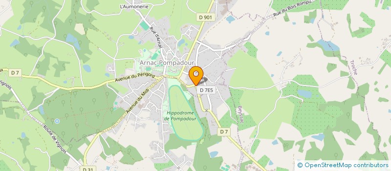 localisation de l'entreprise MONSIEUR JEAN POUGET  ARNAC-POMPADOUR