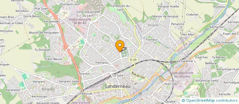 localisation de l'entreprise MONSIEUR JEAN POULIQUEN  LANDERNEAU