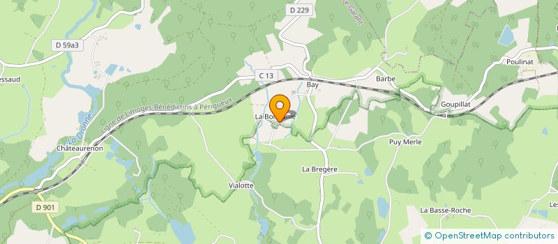 localisation de l'entreprise MONSIEUR JEAN PRADEAU à BUSSIERE-GALANT