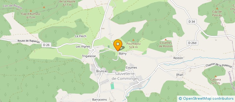 localisation de l'entreprise MONSIEUR JEAN PRADERE  SAUVETERRE-DE-COMMINGES