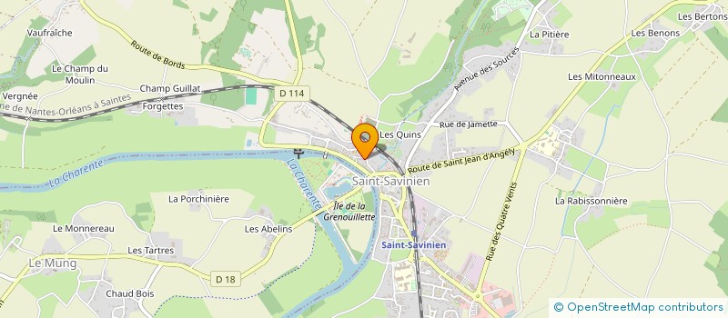localisation de l'entreprise MONSIEUR JEAN PRATT à SAINT-SAVINIEN