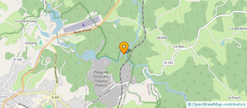 localisation de l'entreprise MONSIEUR JEAN PRIOLET  MOUSTIER-VENTADOUR