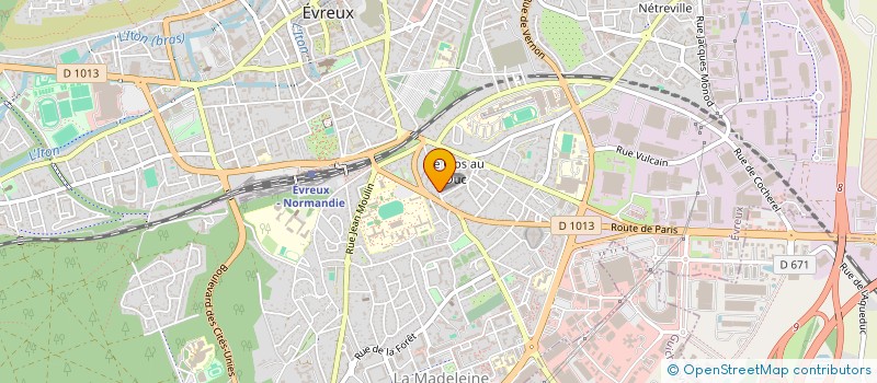 localisation de l'entreprise MONSIEUR JEAN PROUFF à EVREUX