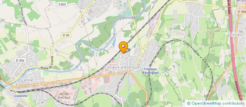 localisation de l'entreprise MONSIEUR JEAN QUEGUINER  CIVRIEUX-D'AZERGUES