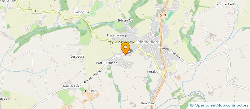 localisation de l'entreprise MONSIEUR JEAN QUEGUINER  PLONEVEZ-PORZAY