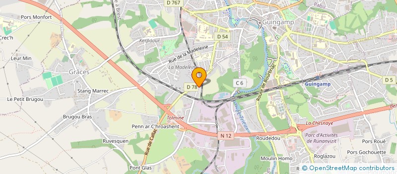 localisation de l'entreprise MONSIEUR JEAN QUENECH'DU  GRACES