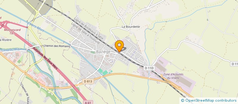 localisation de l'entreprise MONSIEUR JEAN QUERON  BAZIEGE