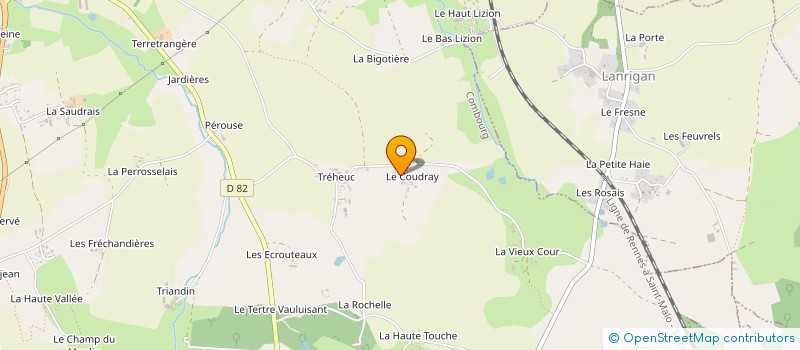 localisation de l'entreprise MONSIEUR JEAN- QUEVERT à COMBOURG