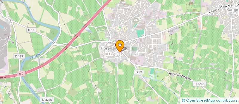 localisation de l'entreprise MONSIEUR JEAN QUIDU  FLORENSAC