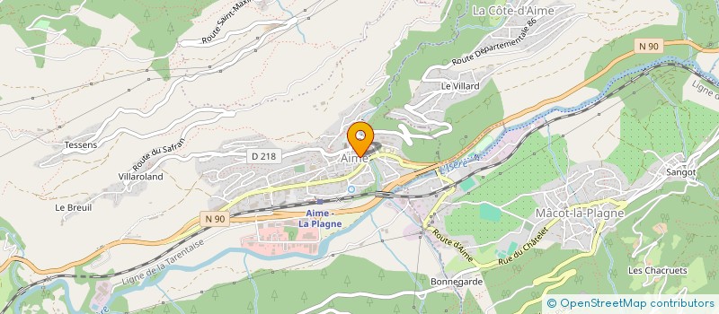 localisation de l'entreprise MONSIEUR JEAN QUIGNAUX à AIME-LA-PLAGNE