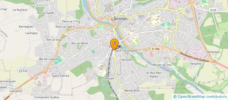 localisation de l'entreprise MONSIEUR JEAN QUINQU à LANNION