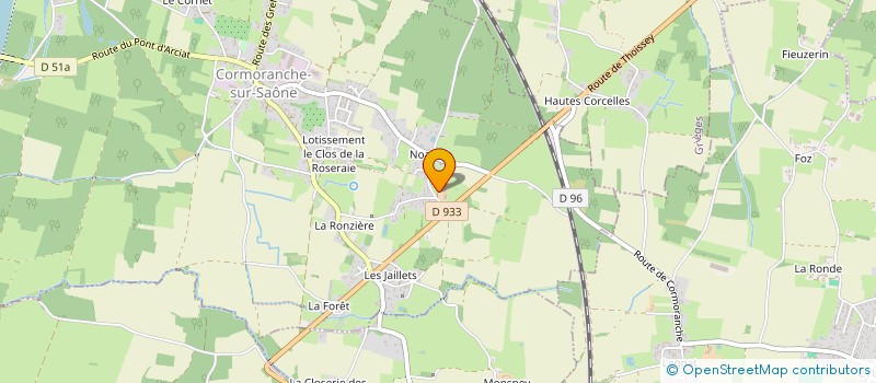 localisation de l'entreprise MONSIEUR JEAN RABUEL-BERTHIER  CORMORANCHE-SUR-SAONE