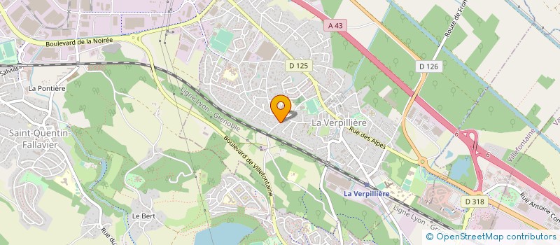 localisation de l'entreprise MONSIEUR JEAN RACINE  LA VERPILLIERE