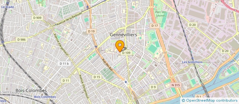 localisation de l'entreprise MONSIEUR JEAN RATSIMIHAH à GENNEVILLIERS