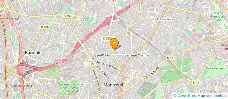 localisation de l'entreprise MONSIEUR JEAN RAUX à MONTREUIL
