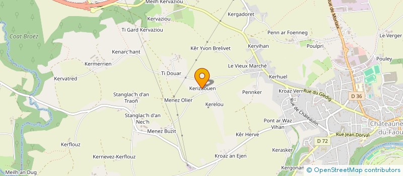 localisation de l'entreprise MONSIEUR JEAN RAVALEC à CHATEAUNEUF-DU-FAOU