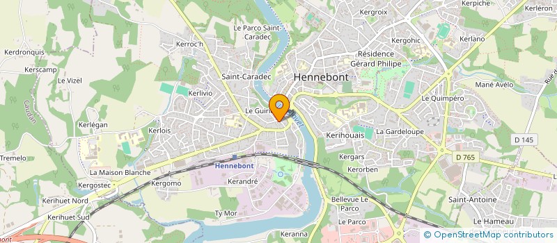 localisation de l'entreprise MONSIEUR JEAN RAYMOND LAVOUE  HENNEBONT