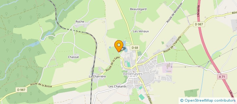 localisation de l'entreprise MONSIEUR JEAN RENARD  BELLENAVES