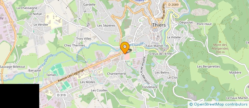 localisation de l'entreprise MONSIEUR JEAN RENAULD  THIERS