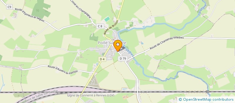 localisation de l'entreprise MONSIEUR JEAN-RENE BEAUVAIS  POILLE SUR VEGRE