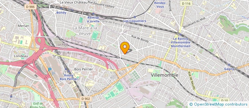 localisation de l'entreprise MONSIEUR JEAN-RENE LAURENARD  VILLEMOMBLE