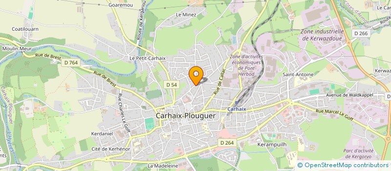 localisation de l'entreprise MONSIEUR JEAN-RENE LE MIGNON à CARHAIX-PLOUGUER