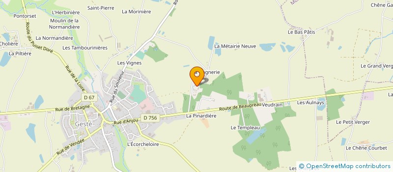 localisation de l'entreprise MONSIEUR JEAN-RENE SUTEAU à BEAUPREAU-EN-MAUGES