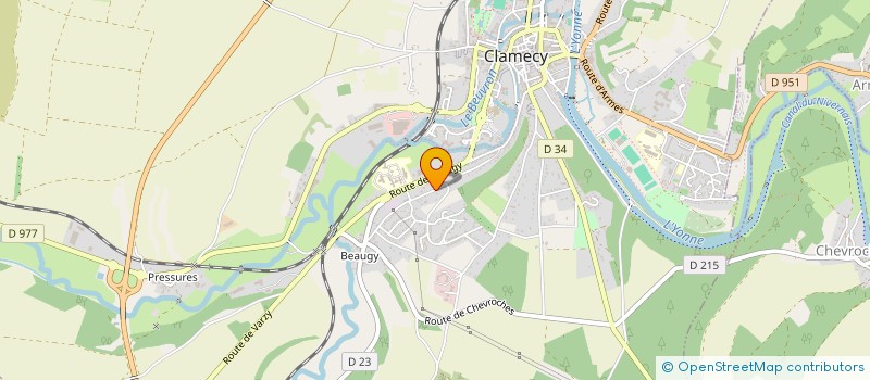 localisation de l'entreprise MONSIEUR JEAN REVENEAU à CLAMECY