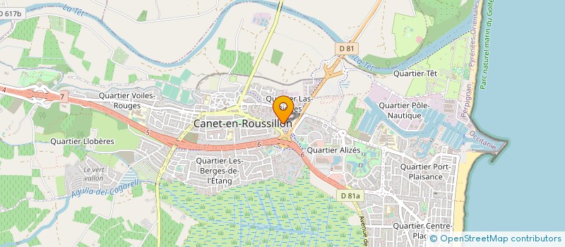 localisation de l'entreprise MONSIEUR JEAN RICART  CANET-EN-ROUSSILLON