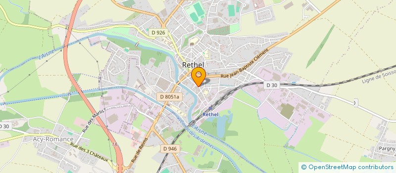 localisation de l'entreprise MONSIEUR JEAN RICHARD  RETHEL