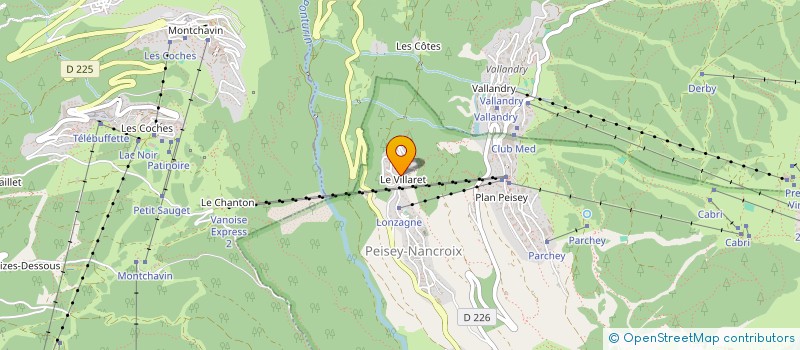 localisation de l'entreprise MONSIEUR JEAN RICHERMOZ  PEISEY-NANCROIX