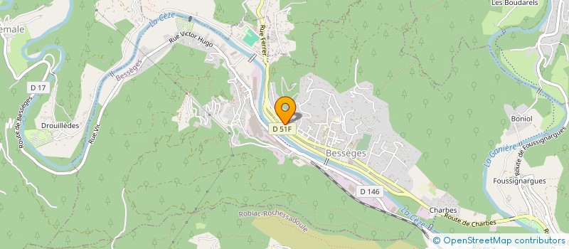 localisation de l'entreprise MONSIEUR JEAN RIEUTORD  BESSEGES
