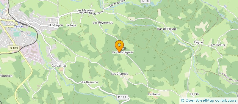 localisation de l'entreprise MONSIEUR JEAN RIFFARD à TENCE