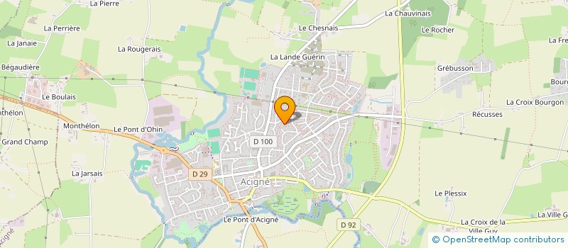 localisation de l'entreprise MONSIEUR JEAN RIGAUDIE  ACIGNE