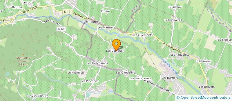 localisation de l'entreprise MONSIEUR JEAN RIVAS  LA CHAPELLE-DE-GUINCHAY