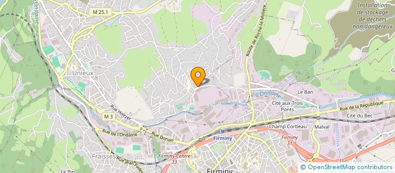 localisation de l'entreprise MONSIEUR JEAN RIVAT  UNIEUX