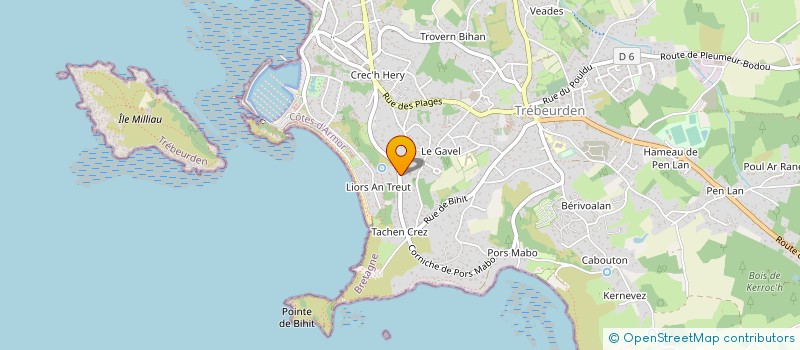 localisation de l'entreprise MONSIEUR JEAN RIZZONI  TREBEURDEN