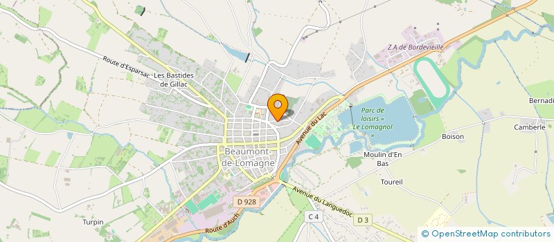 localisation de l'entreprise MONSIEUR JEAN ROBERT  BEAUMONT DE LOMAGNE