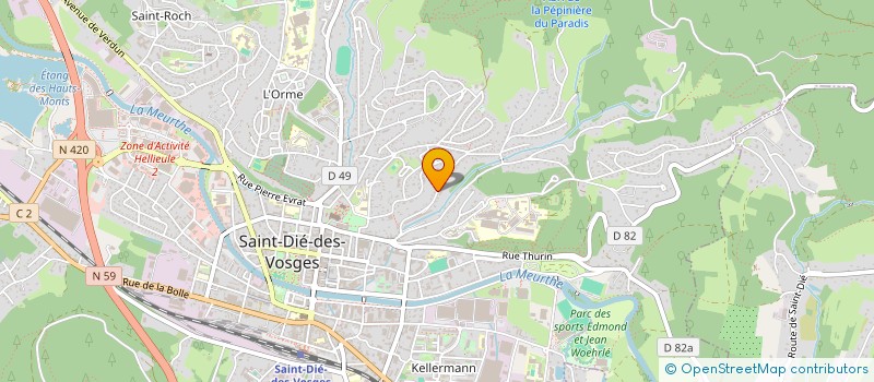 localisation de l'entreprise MONSIEUR JEAN- ROCH BROCARD  SAINT-DIE-DES-VOSGES